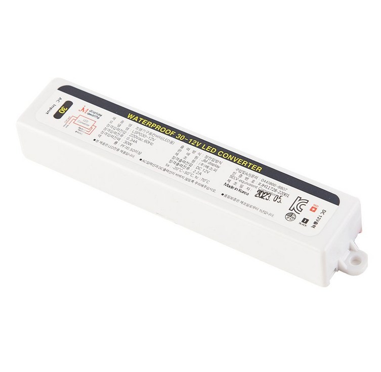 방수 SMPS 30W 12V 24V JmDisplay KC LED 안정기 파워서플라이, 1개