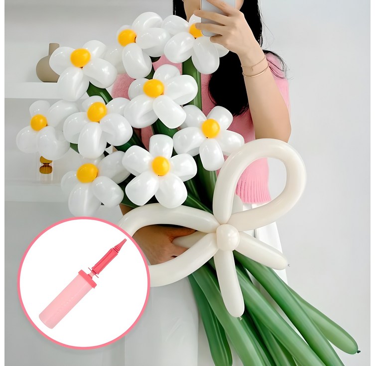 알로카노 DIY 풍선 꽃다발  손펌프 , 꽃풍선 만들기