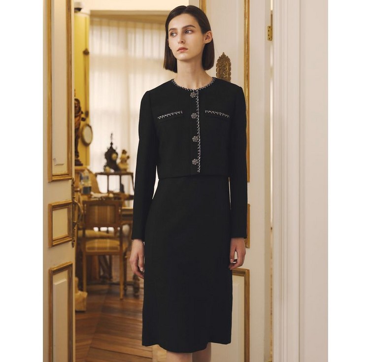 정품발송 레노마레이디 더레노마 트위드 배색 원피스CC31OP050 347624