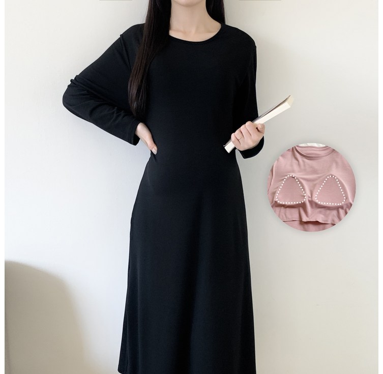 루시드라잇 히트잇 기모 캡내장 임산부잠옷 원피스