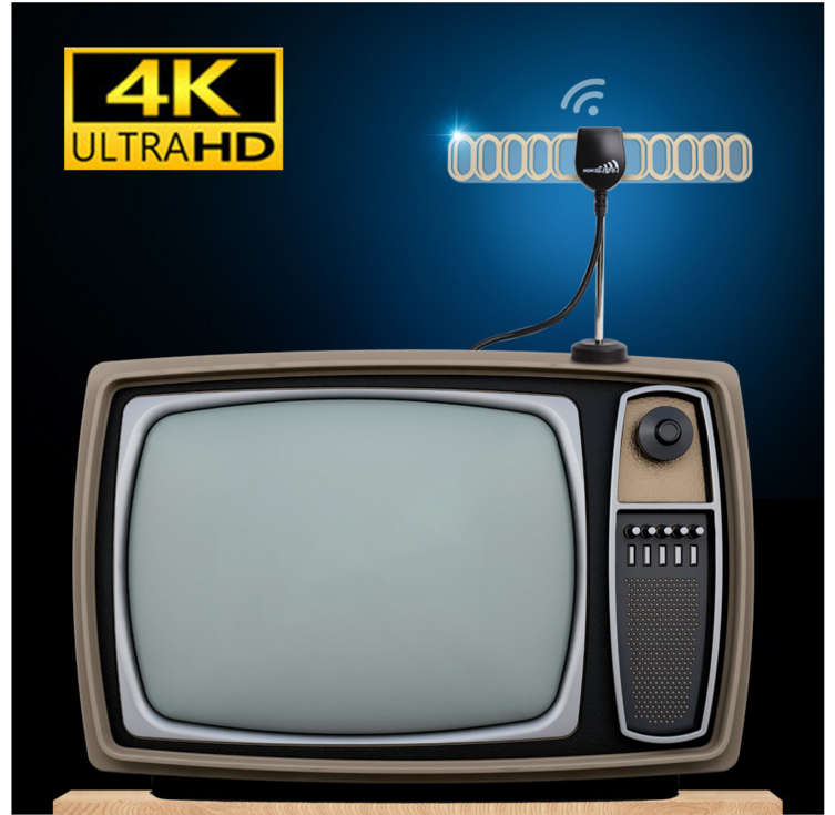 UHD 디지털 방송 수신 증폭 TV 미니 빔 안테나, EX409 미니빔테나 2.5m, 1개