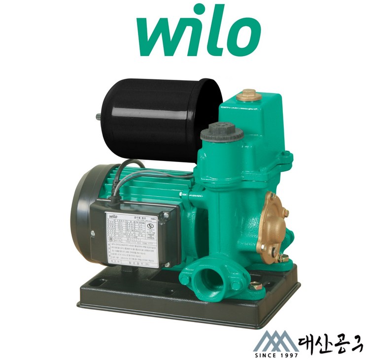 윌로펌프 자동 가압펌프 PW350SMA, 13마력, 350w 흡입,토출 배관 25mm 급수용 가정용 수도 대용밸브 오픈자동 운전 압력 스위치탱크