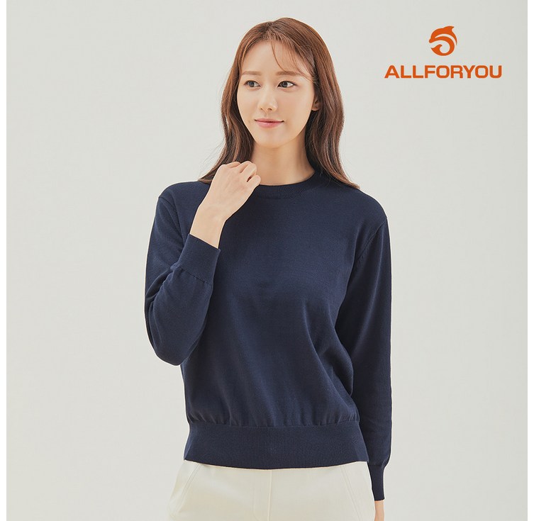올포유 모델착장 여성 라운드넥 풀오버 ALSRK8151915 올포유 모델착장 여성 라운드넥 풀오버 ALSRK8151915