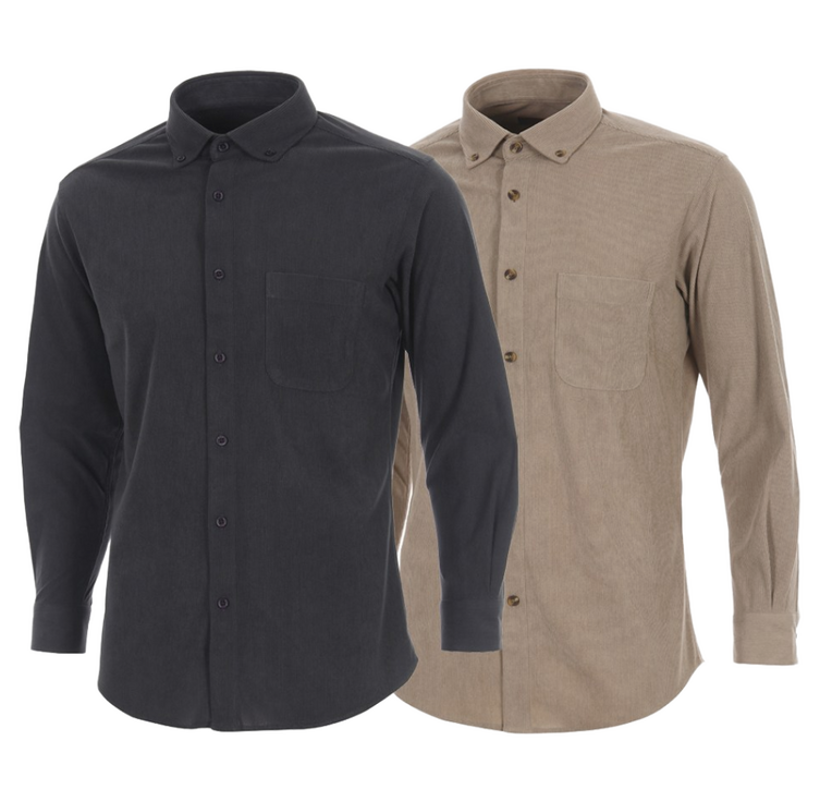 엘르 남성 코듀로이 버튼다운 레귤러핏 골덴 긴팔셔츠 11253 4