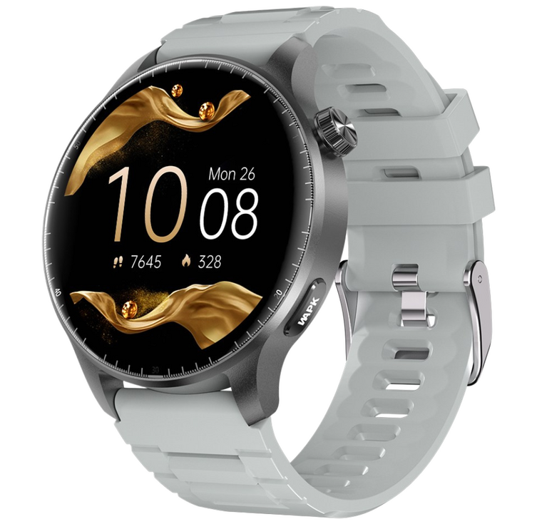 와피크 블루투스 스마트워치 ST50 1.52인치 통화가능 GPS SOS통화 AI운동인식 스포츠시계, GPS  블루투스, 3.8cm, 실버