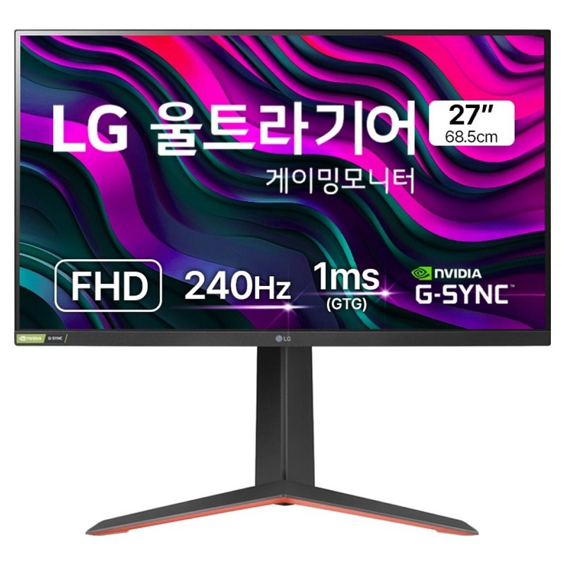 LG전자 FHD 울트라기어 게이밍 모니터 방문설치, 68cm, 27GP750 1