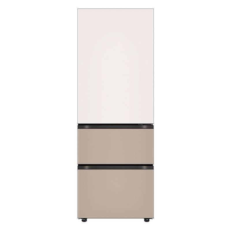 [색상선택형] LG전자 오브제 324L 스탠드형 김치냉장고 글라스 Fit & Max 김치톡톡 방문설치, 베이지 + 클레이브라운, Z334GBC122S 1