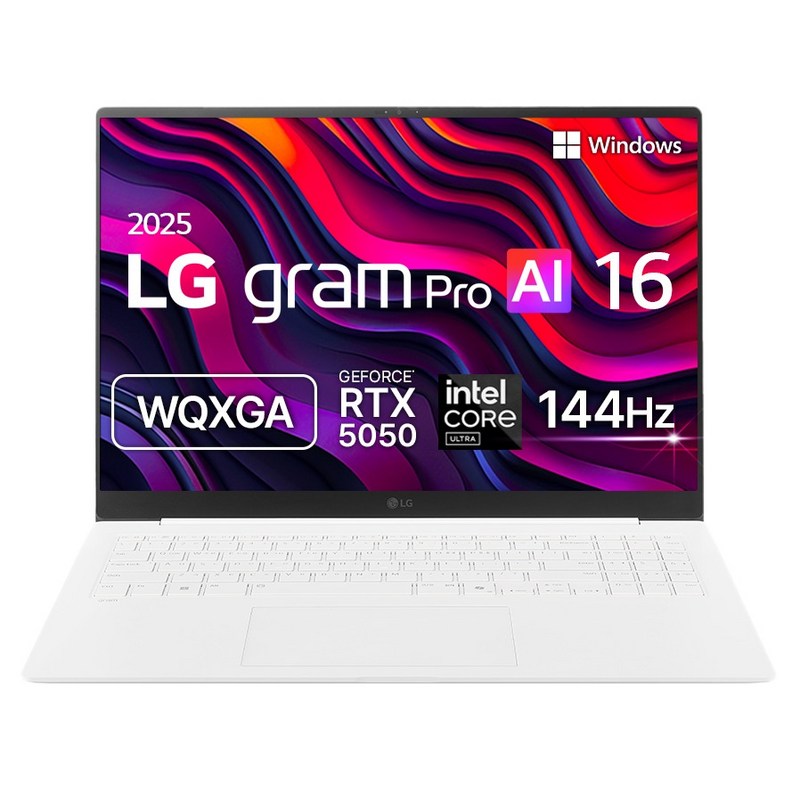 LG전자 2025 그램 프로 AI 16 코어 Ultra7 지포스 RTX 5050, 에센스 화이트, 16Z90TR-ED7WK, 1TB, 32GB, WIN11 Home 1