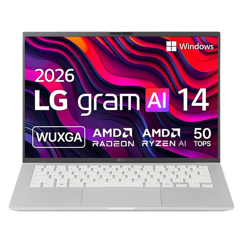 LG전자 2026 그램 AI 14 라이젠 AI 400 시리즈, 에센스 실버, 256GB, 16GB, WIN11 Home, 14Z95U-GS5CK 2