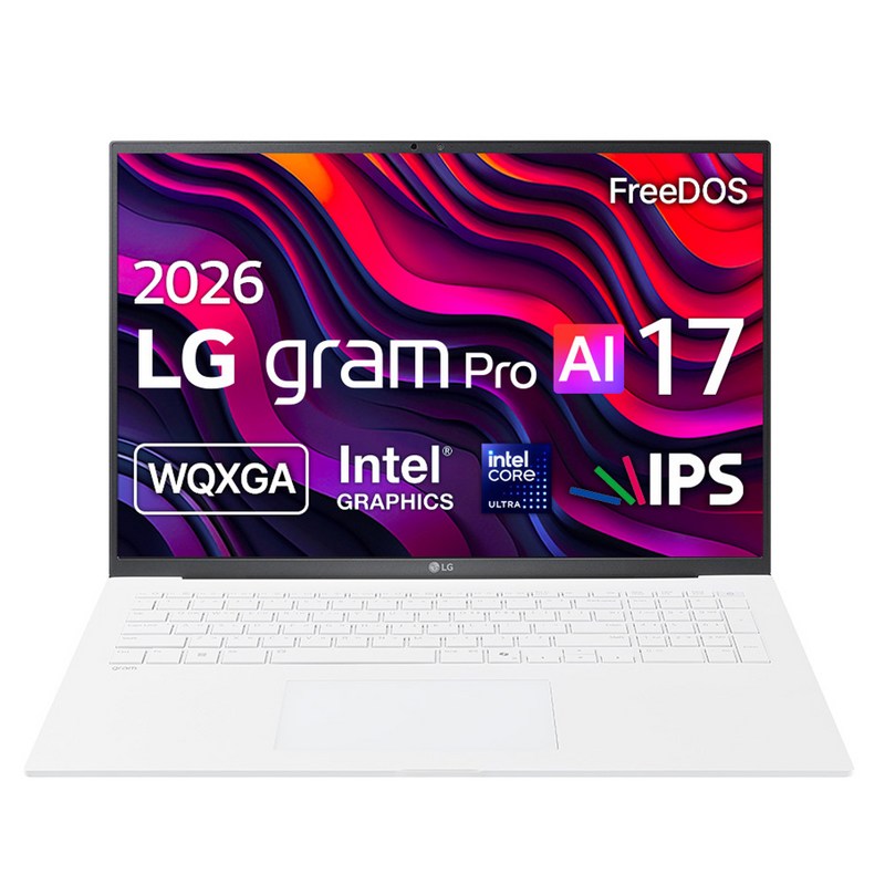 LG전자 2026 그램 Pro AI 17 코어Ultra7, 17ZD90U-GX79K, 256GB, 32GB, Free DOS 1