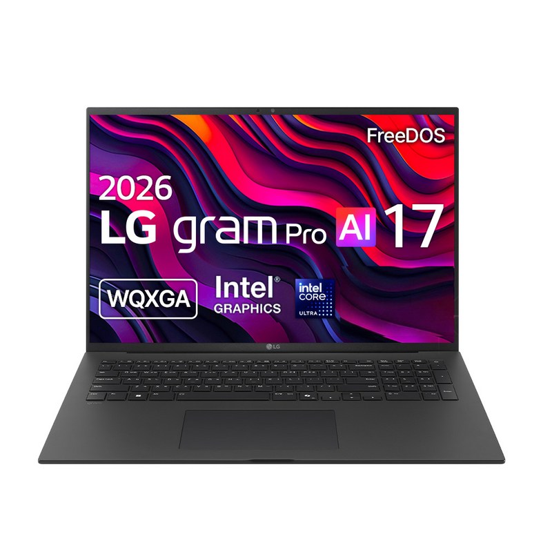 LG전자 2026 그램 Pro AI 17 코어Ultra5, 17ZD90U-GX5BK, 256GB, 16GB, Free DOS 1