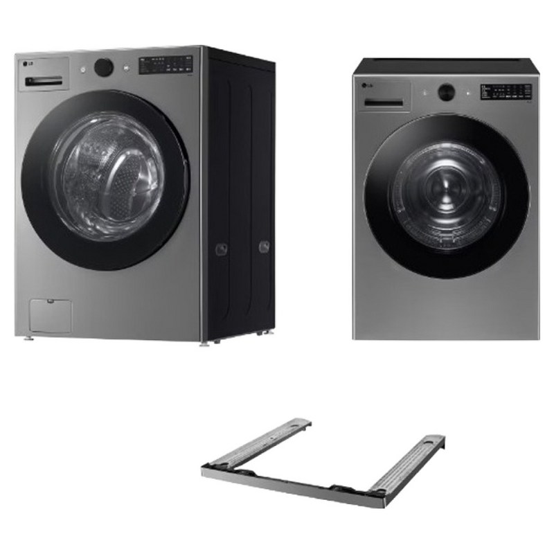 LG전자 트롬 오브제컬렉션 드럼세탁기 + 건조기 + 키트 세트 KFG19VN-8VN 19kg + 18kg 세탁기 방문설치, 모던 스테인리스 1