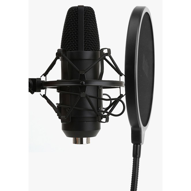 브리츠 유선 방송용 USB 콘덴서 마이크 + 팝필터 + 스탠드, BE-STM500 - thumb image