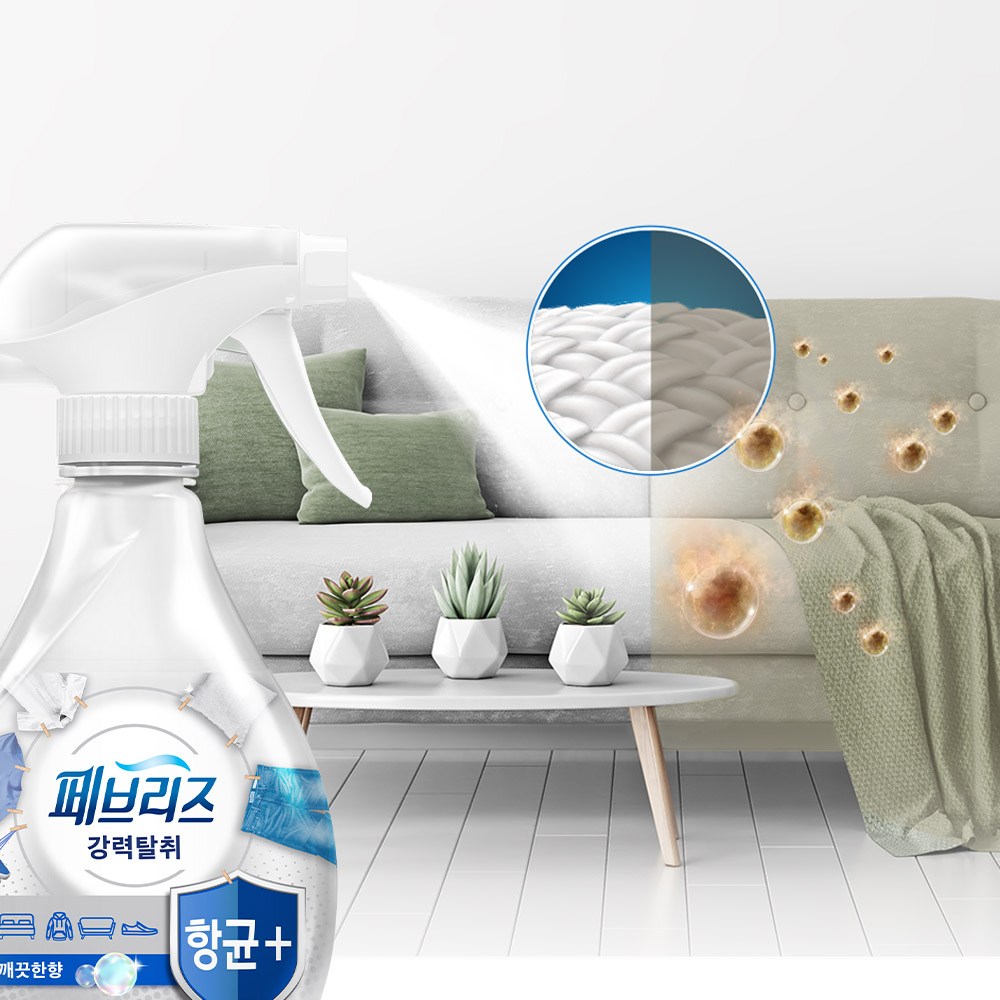 페브리즈 섬유탈취제 항균플러스 깨끗한향 본품, 360ml, 3개 - thumb image