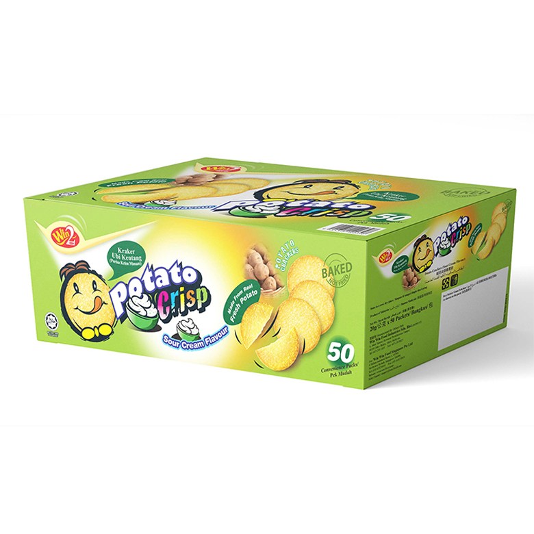 포테이토 크리스프 스낵 바베큐맛 20g x 50p + 사워크림맛 20g x 50p, 1세트 - thumb image