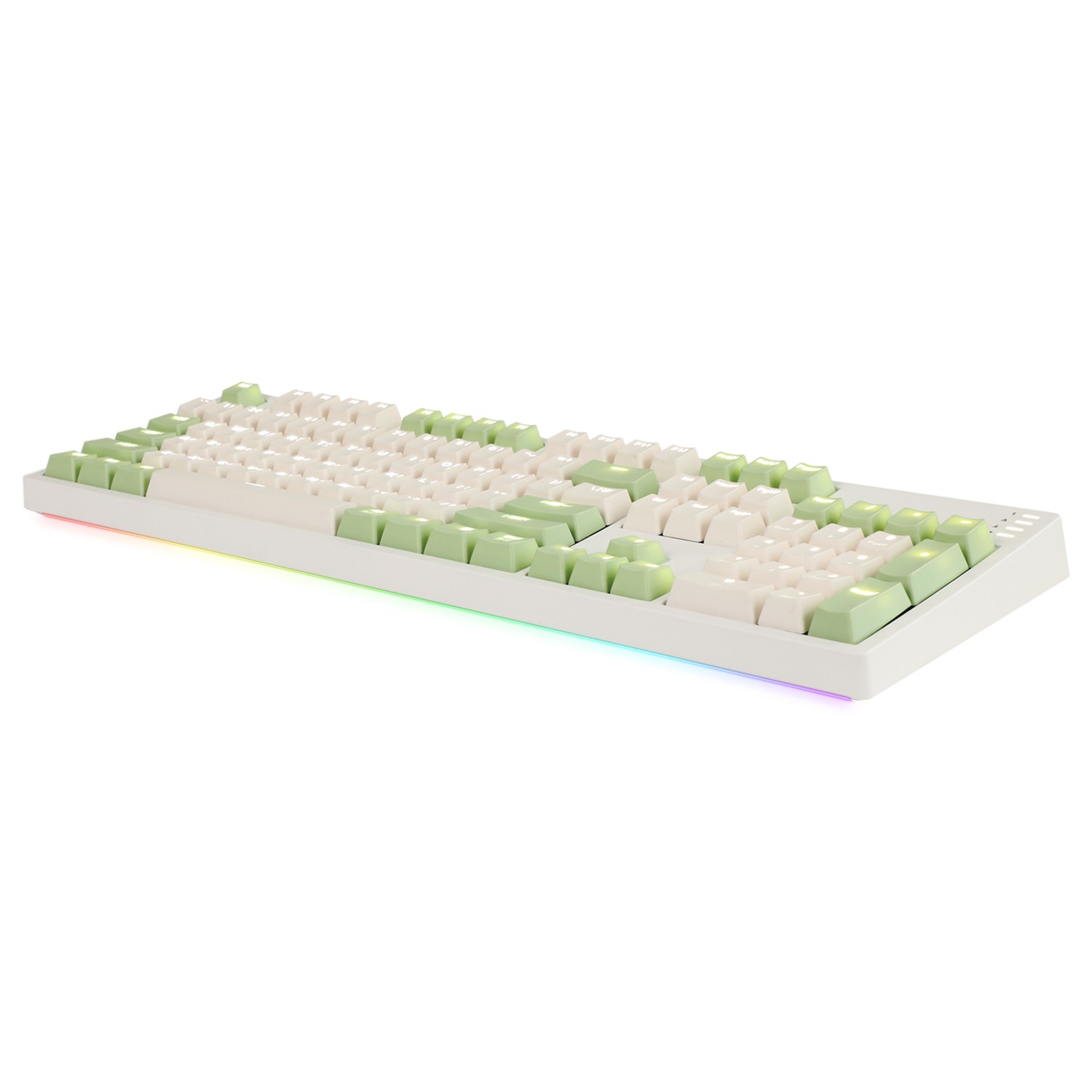 COX CY104 RGB BAR 게이트론 기계식 키보드 갈축, 일반형, 크림 그린 - thumb image