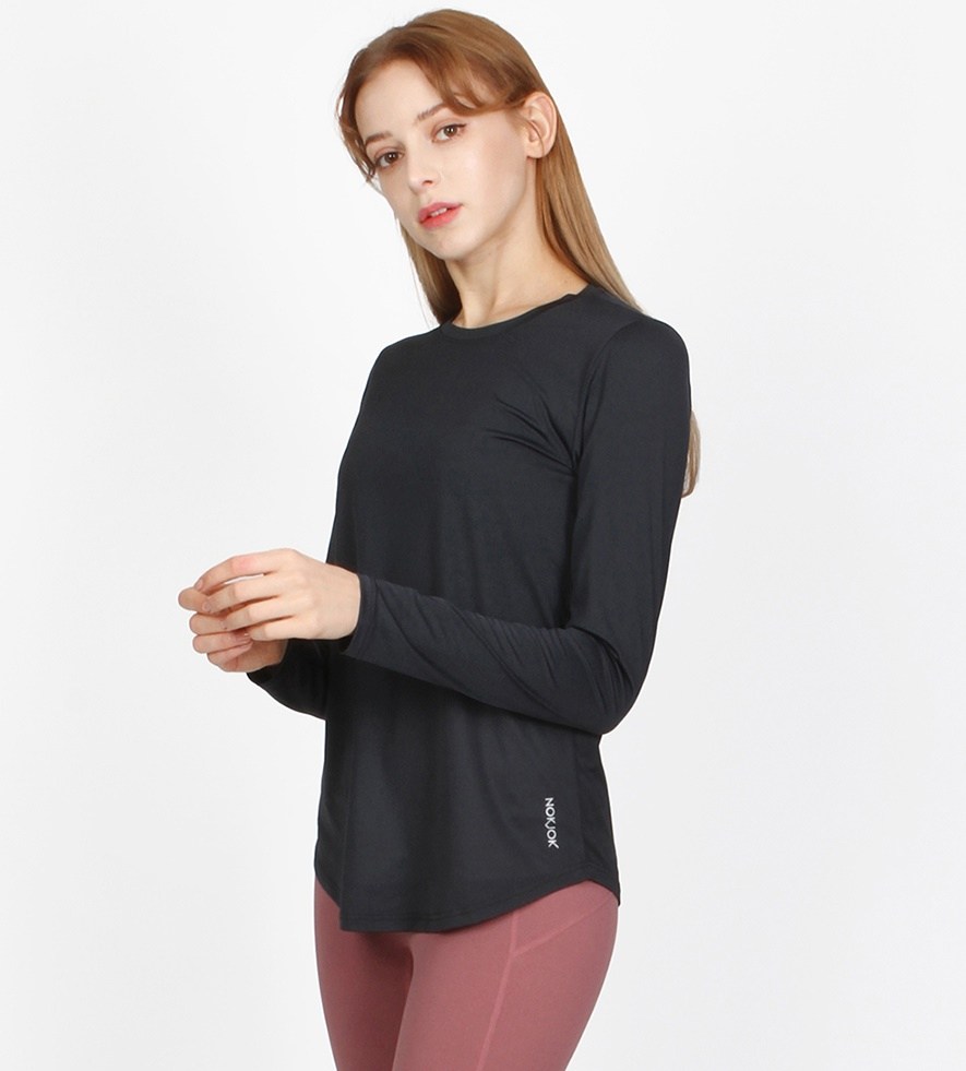 녹족 여성용 요가 필라테스용 제시카 긴팔티 - thumb image