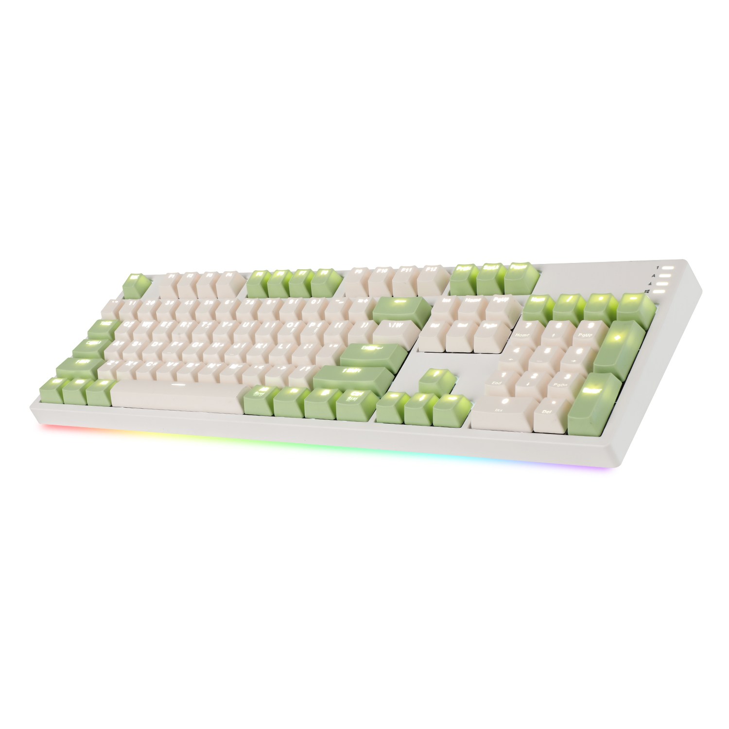 COX CY104 RGB BAR 게이트론 기계식 키보드 갈축, 일반형, 크림 그린 - thumb image