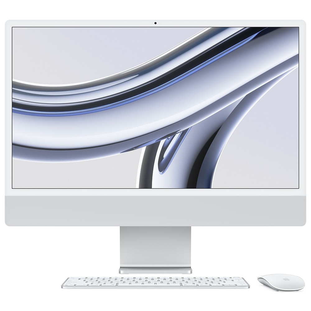 Apple 2023 아이맥 24 M3, 실버, 8코어, 256GB, M3 8코어, 8GB - A