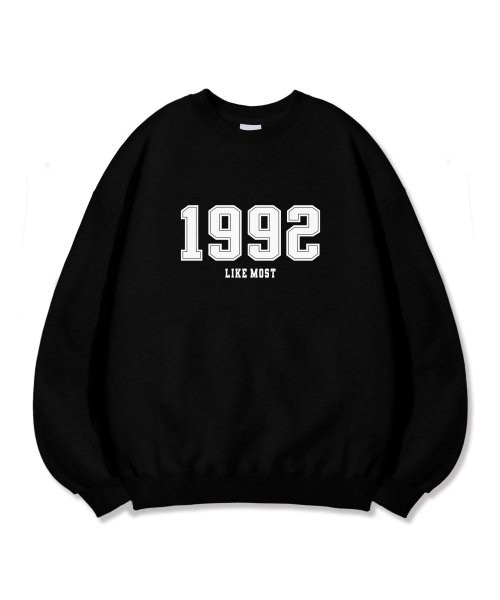 LIKE THE MOST 라이크더모스트 1992 오버핏 스웨트셔츠 블랙 - L