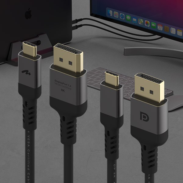 VESA 인증 C타입 to DP 1.4 8K DisplayPort 케이블 1m외, 1개, 1m - thumb image
