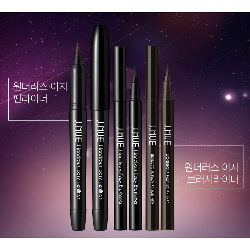 제이뮤 1+1절대 번지지 않는 붓펜 아이라이너, 1개, 1+1 펜블랙 - thumb image