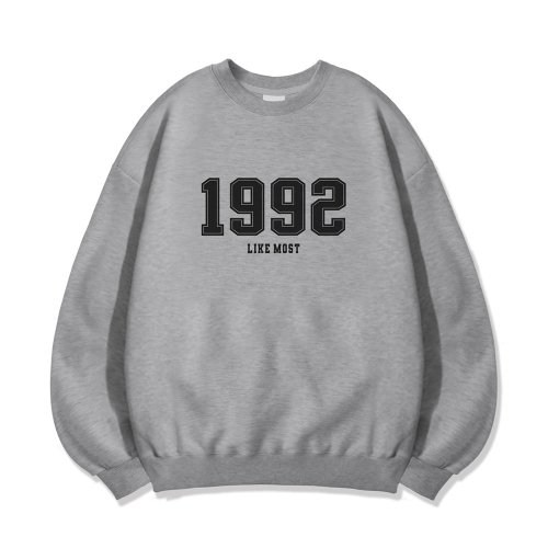 LIKE THE MOST 라이크더모스트 1992 오버핏 스웨트셔츠 멜란지 - L